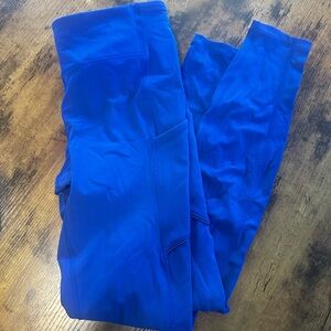 lululemon blue fast and free Leggings